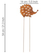 Produkt Palik ogrodowy jeż patyna rdza ozdobny palik ogrodowy 20cm