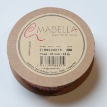 Produkt Wstążka prezentowa z kwiatowym wzorem, idealna do zabawnych prezentów i prac ręcznych, szerokość 2,5 cm, długość 15 m