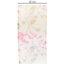 Produkt Wstążka prezentowa z kwiatowym wzorem do eleganckiego pakowania prezentów, 15 m