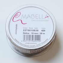 Produkt Wstążka prezentowa w kropki do stylowych dekoracji ślubnych i kreatywnego pakowania, szerokość 1,5 cm, długość 20 m