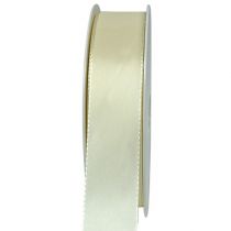 Wstążka prezentowa i dekoracyjna kremowa 25mm 50m