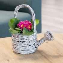 Produkt Dekoracyjna konewka o gustownym, plecionym wzorze, idealna do eleganckiego wystroju domu, 26 cm