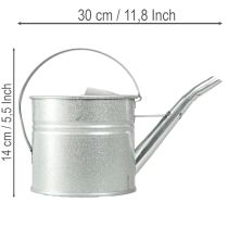 Produkt Konewka dekoracyjna w stylu vintage, metalowa, srebrna, doniczka 1,25 l