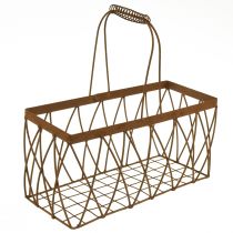 Produkt Kosz siatkowy Kosz metalowy o wyglądzie rdzy 28x13,5x14cm 2szt