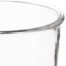 Produkt Wazon szklany stożkowy wazon dekoracyjny przezroczysty Ø12cm W15,5cm 2szt