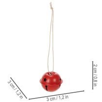 Produkt Zawieszki dekoracyjne w kształcie dzwonka z motywem gwiazdy, 3 cm, 9 szt.