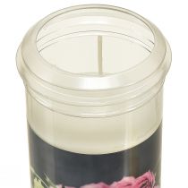 Produkt Znicze na grób białe róże motyw serca żałoba Ø7cm W18cm 3szt