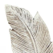 Produkt Dekoracja nagrobna pióro szare białe dekoracja nagrobna żywica poliestrowa 15,5cm 4 szt