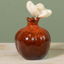 Produkt Wazon dekoracyjny granat ceramiczny czerwono-brązowy Ø10,5cm wys.12cm