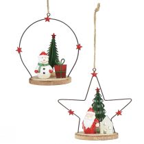 Produkt Wieszak dekoracyjny Święty Mikołaj Bałwan Gwiazda W13cm 2szt
