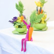 Produkt Króliczki wielkanocne Rabbit Edge Sitters Kolorowe flokowane – 2. wybór – 28 cm 4 szt.
