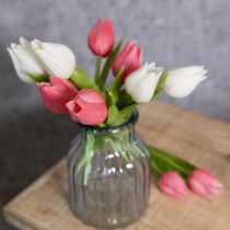 Produkt Wysokiej jakości kwiat tulipana jako realistyczna replika do wazonów stołowych, 21 cm, 6 sztuk