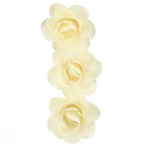 Produkt Drewniane róże ozdobne kremowe róże sztuczne róże drewniane Ø10cm 12 szt