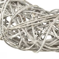 Produkt Wianek drewniany wianek dekoracyjny rattan naturalny biały Ø30cm W9,5cm