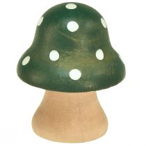 Produkt Grzyby drewniane grzyby ozdobne drewniane mini muchomory miętowe zielone 4cm 12 szt