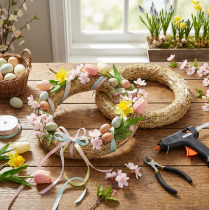 Produkt Wianek słomkowy florystyczny do kreatywnych wieńców na drzwi i dekoracji sezonowych 25/4 cm 2 szt.