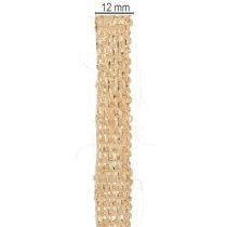 Produkt Wstążka jutowa, rustykalna wstążka dekoracyjna, juta naturalna, złota, 12mm, 10m