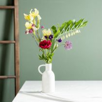 Produkt Biały ceramiczny wazon do suchej dekoracji, wazon z uchwytem, Ø9cm, H21cm