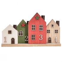Produkt Świecznik Adwentowy wieniec w sztyfcie z domkami 35cm W20cm
