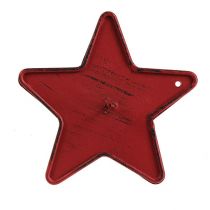 Świecznik gwiazda do sztyftu 9cm czerwony