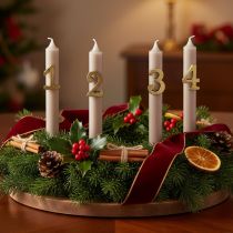 Produkt Adwentowe pinezki na świece, cyfry od 1 do 4, zestaw 4 szt., 4 cm, 4 sztuki