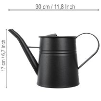 Produkt Stylowa, mała, dekoracyjna konewka, metal czarny, 30x13x17cm, 1,7l, doniczka, dekoracja mieszkania/balkonu