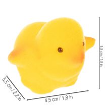 Produkt Małe pisanki wielkanocne, żółte i pomarańczowe, z flokiem, wysokość 4,5 cm, 18 sztuk