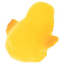 Produkt Małe pisanki wielkanocne, żółte i pomarańczowe, z flokiem, wysokość 4,5 cm, 18 sztuk
