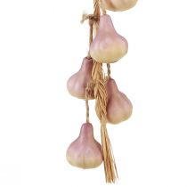 Produkt Ozdoba czosnkowa do zawieszania sztuczna żółto-fioletowa L50cm