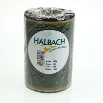 Produkt Wstążka do wieńca Moiré, 150 mm, ciemnozielona ze złotym perłowym brzegiem, splot taftowy, rolka 25 m do dekoracji i projektowania