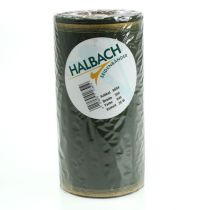 Produkt Wstążka do wieńców Moiré, 200 mm, ciemnozielona, z perłowym brzegiem i splotem taftowym – dekoracyjna wstążka na uroczystości i pogrzeby, 25 m