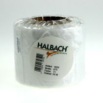 Produkt Biała wstążka do wieńców, wysokiej jakości, 75 mm x 25 m - dekoracyjna wstążka do florystyki i usług pogrzebowych, idealna do nadruku.