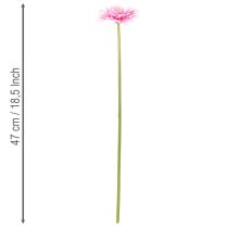 Produkt Sztuczne kwiaty ogrodowe Gerbera, różowe, 47 cm, 6 sztuk