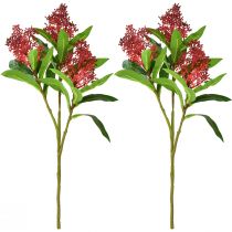 Produkt Sztuczne Kwiaty Czerwony Skimmia japonica Skimmie 45cm 2szt