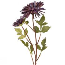 Produkt Sztuczna chryzantema 2 kwiaty fioletowe Ø5/11cm dł.70cm