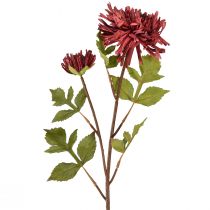 Produkt Sztuczna chryzantema w kolorze bordowym Ø5cm/ Ø11cm Dł.70cm