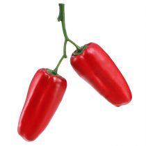 Produkt Sztuczna czerwona papryka na gałęziowej dekoracji warzywnej L8cm