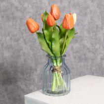 Produkt Sztuczne tulipany do wiosennej dekoracji, salonu i kuchni, o realistycznym wyglądzie, 30 cm, 7 sztuk