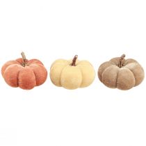 Produkt Tkanina dekoracyjna dynia dynie żółty beżowy czerwony brązowy Ø7cm 9 szt