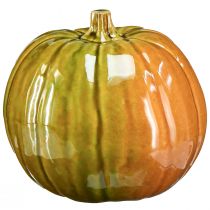 Produkt Dekoracyjna dynia ceramiczna w jasnej, zielonej tonacji - 17,5 cm - idealna na jesienną dekorację stołu