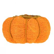 Produkt Doniczka dyniowa pomarańczowo-żółto-zielona wykonana z sizalu Ø15cm W9cm
