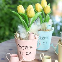 Produkt Sztuczny kwiat tulipan żółty prawdziwy dotyk wiosenny kwiat H21cm
