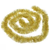 Produkt Efektowna girlanda ze świecidełek w kolorze złotym 270cm - idealna do świątecznych i eleganckich dekoracji