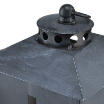 Produkt Latarnia nagrobna z krzyżem, metalowa, antyczna szarość, 13 x 27 cm