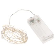 Produkt Łańcuch świetlny LED do użytku wewnątrz pomieszczeń, zasilany bateriami, ciepła biel, 30 diod LED, 3 m, 6 sztuk