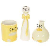 Produkt Figurki z ceramiki w kształcie kaczki z okularami w zestawie, 25 cm, 3 sztuki