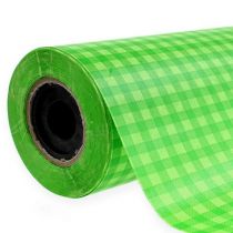 Papier mankietowy 37,5cm 100m majowa zielona kratka