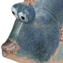 Produkt Dekoracja morska rybka niebieska dekoracja ceramiczna różne 19/17cm 2 szt