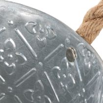 Produkt Doniczka metalowa, doniczka z uchwytami, doniczka z motywem kwiatowym Ø18cm