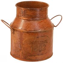 Produkt Dzbanek na mleko ozdobna, rdzawa, metalowa dekoracja Ø13cm W15,5cm